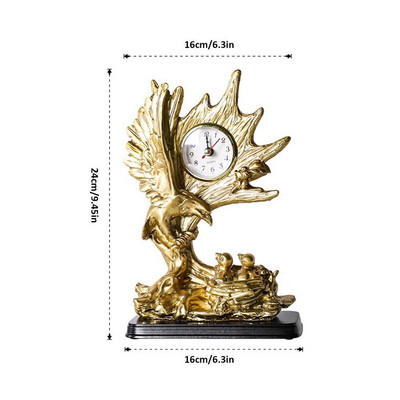 Vintage επιτραπέζιο ρολόι Αθόρυβο ρετρό επιτραπέζιο ειδώλιο με μεταλλικό πόιντερ Διακοσμητικό άγαλμα στολίδι για ράφι σπιτιού