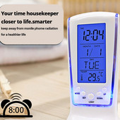 510 Mini budík s LED osvetlením, stlmením hudby, lenivou elektronikou s teplotou