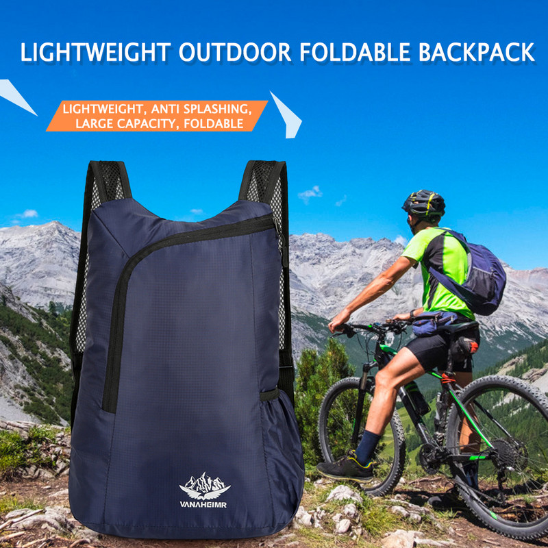 Geantă de drumeții în aer liber Rucsac portabil ușor de 20 l Pachet pliabil, impermeabil, ultraușor, pentru femei, bărbați, călătorește, sport, rucsac de zi