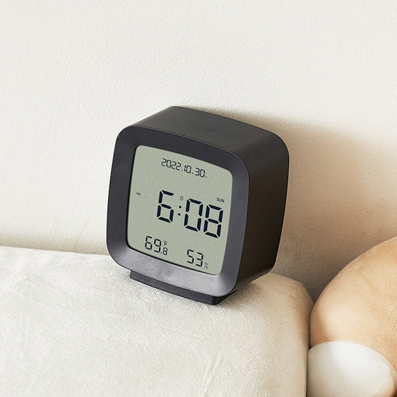 Ceas cu alarmă digital Iluminare din spate Calendar Ceas de masă Temperatură Umiditate Contor LCD electronic pentru baterie de birou acasă