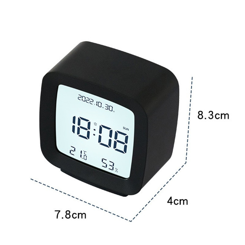 Ceas cu alarmă digital Iluminare din spate Calendar Ceas de masă Temperatură Umiditate Contor LCD electronic pentru baterie de birou acasă