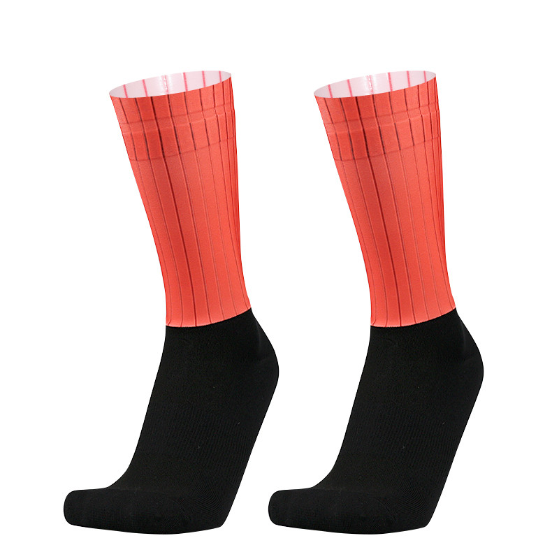 Új Pro Team Aero Colorblock Zokni Test Csúszásmentes Szilikon Kerékpáros Zokni Férfi Kerékpáros Sport Futó Zokni Kalcetinek