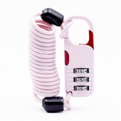 Dviračio apsaugos nuo vagystės motociklo trijų skaitmenų slaptažodžio derinio saugos kabelio vielinio lyno šalmo užraktas 60 * 22 mm saugos virvės užraktas