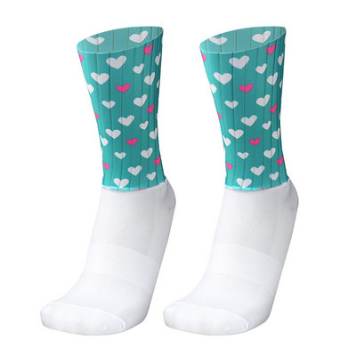 Naujos dviračių kojinės vasarinės šaunios kvėpuojančios neslystančios silikoninės profesionalios lenktyninės aerosportinės bėgimo kojinės Calcetines Ciclismo