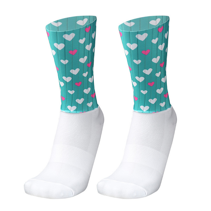 Naujos dviračių kojinės vasarinės šaunios kvėpuojančios neslystančios silikoninės profesionalios lenktyninės aerosportinės bėgimo kojinės Calcetines Ciclismo