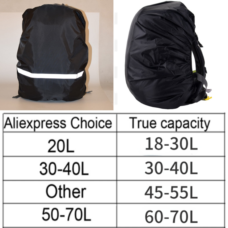 Seljakoti vihmakate õues reisimiseks matkamise ronimiskoti kate Kokkupandav veekindel koos helkurribaga vihmakatte kotikate