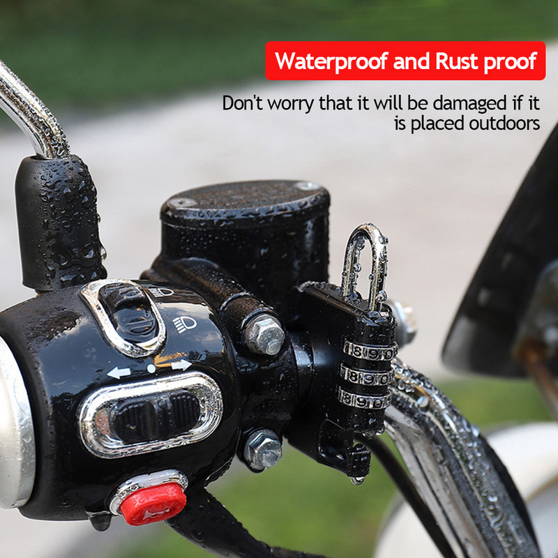 3-znamenkasti kod Kombinirana brava za bicikle Protuprovalni skuter MTB motocikl Brava za kacigu za 2,2-2,8 CM kormane Dodaci za bicikle