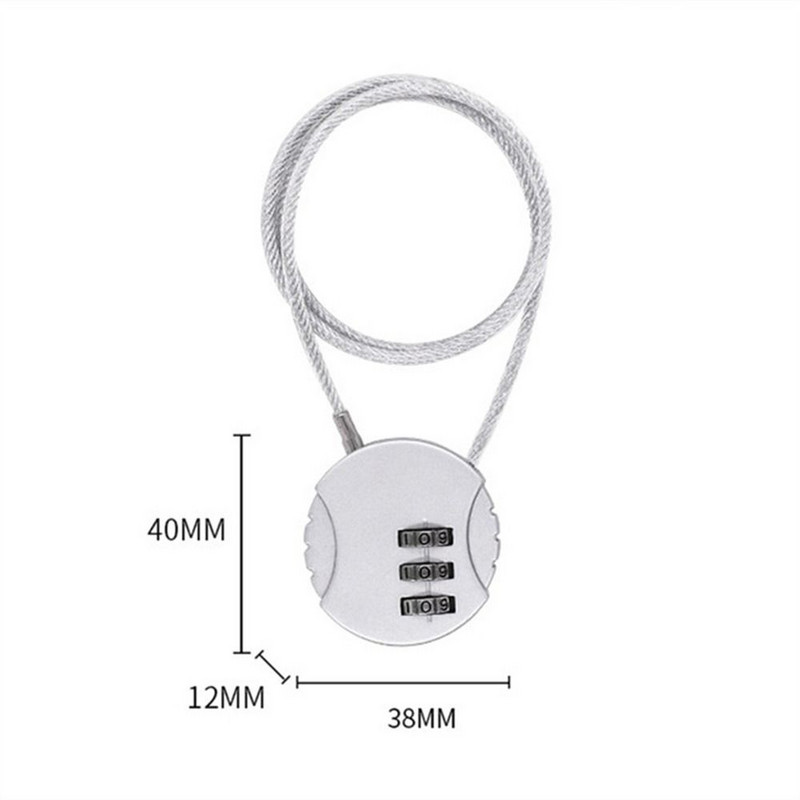 Cască de motocicletă Blocare antifurt Cablă de sârmă extinsă Blocare cu parolă pentru vehicule electrice