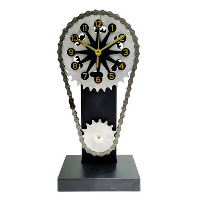 Plastikust vanaaegne pöörlev kell Mehaaniline kett Gear Art Lauaarvuti kellad Restoran Baar Kodu Retro dekoratiivsed kaunistused Kingitused