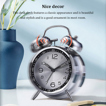Настолен часовник за спалня Опростен дизайн Силен звук Нощна лампа Часовници Аларми