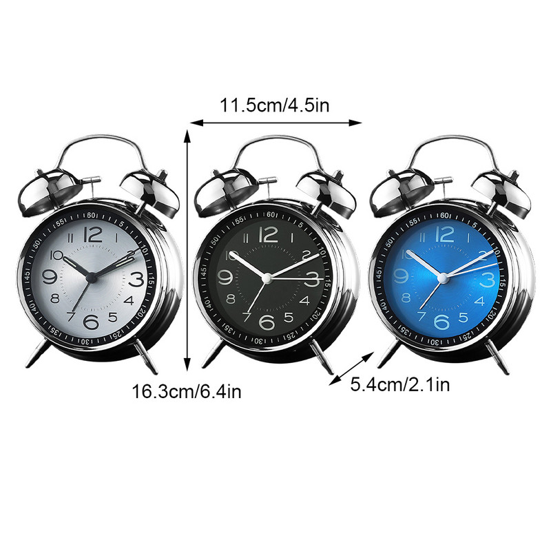 Magamistoa lauakell Lihtne disain Valju heli öölamp Kellad Äratused