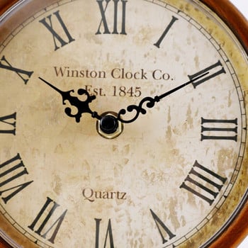 Винтидж ретро железен орнамент Безшумен настолен часовник с батерии Начало Спалня Всекидневна Офис декор
