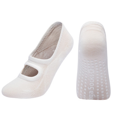 Moteriškos kvėpuojančios jogos kojinės silikoninės neslystančios pilateso kojinės medvilninės be nugarėlės moteriškos kūno rengybos šokių baleto sportinės kojinės šlepetės