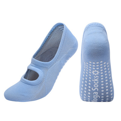 Moteriškos kvėpuojančios jogos kojinės silikoninės neslystančios pilateso kojinės medvilninės be nugarėlės moteriškos kūno rengybos šokių baleto sportinės kojinės šlepetės