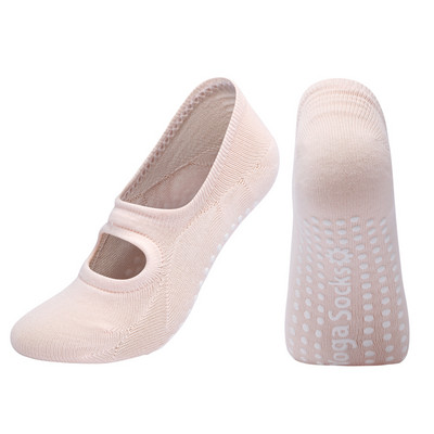 Moteriškos kvėpuojančios jogos kojinės silikoninės neslystančios pilateso kojinės medvilninės be nugarėlės moteriškos kūno rengybos šokių baleto sportinės kojinės šlepetės