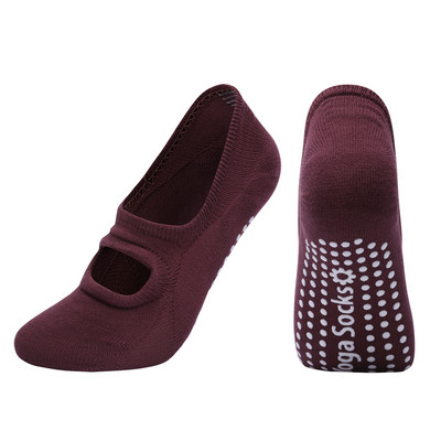 Moteriškos kvėpuojančios jogos kojinės silikoninės neslystančios pilateso kojinės medvilninės be nugarėlės moteriškos kūno rengybos šokių baleto sportinės kojinės šlepetės