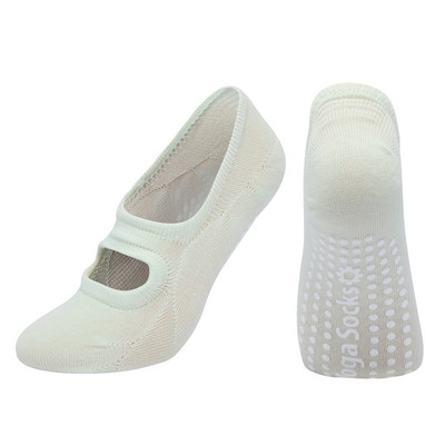 Moteriškos kvėpuojančios jogos kojinės silikoninės neslystančios pilateso kojinės medvilninės be nugarėlės moteriškos kūno rengybos šokių baleto sportinės kojinės šlepetės
