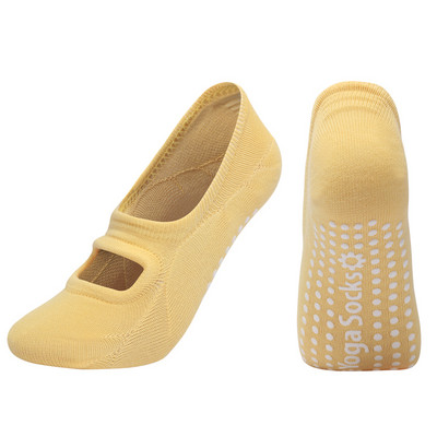 Moteriškos kvėpuojančios jogos kojinės silikoninės neslystančios pilateso kojinės medvilninės be nugarėlės moteriškos kūno rengybos šokių baleto sportinės kojinės šlepetės