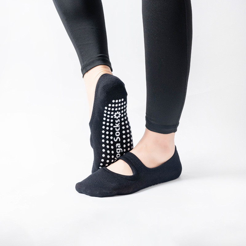 Moteriškos kvėpuojančios jogos kojinės silikoninės neslystančios pilateso kojinės medvilninės be nugarėlės moteriškos kūno rengybos šokių baleto sportinės kojinės šlepetės