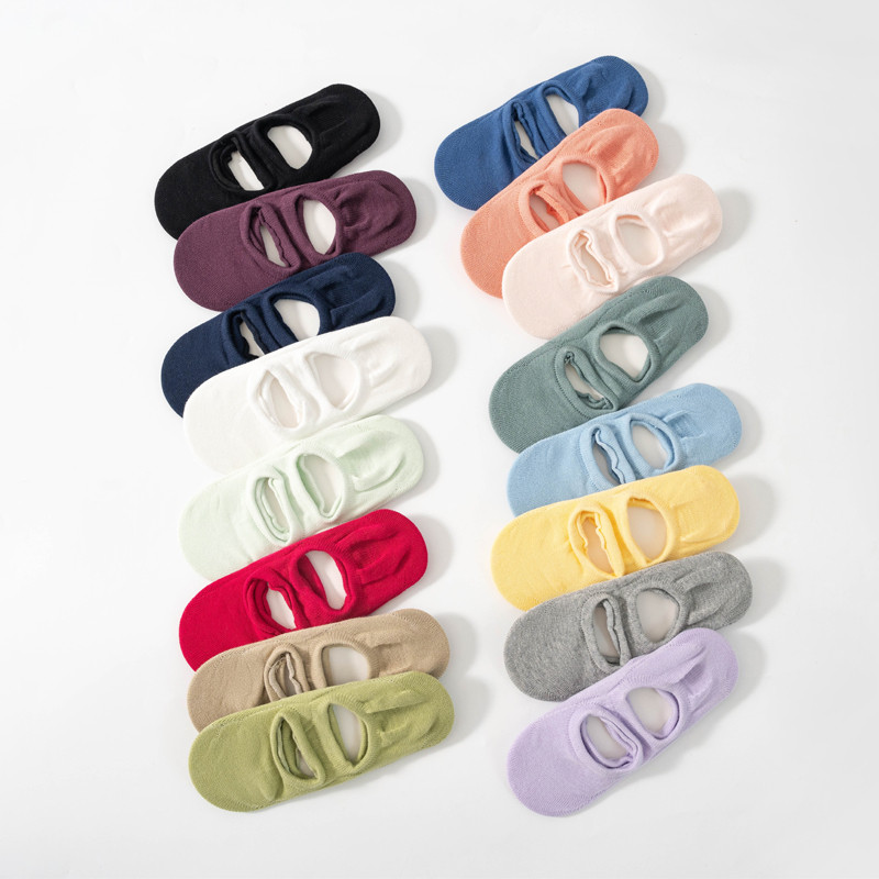 Moteriškos kvėpuojančios jogos kojinės silikoninės neslystančios pilateso kojinės medvilninės be nugarėlės moteriškos kūno rengybos šokių baleto sportinės kojinės šlepetės