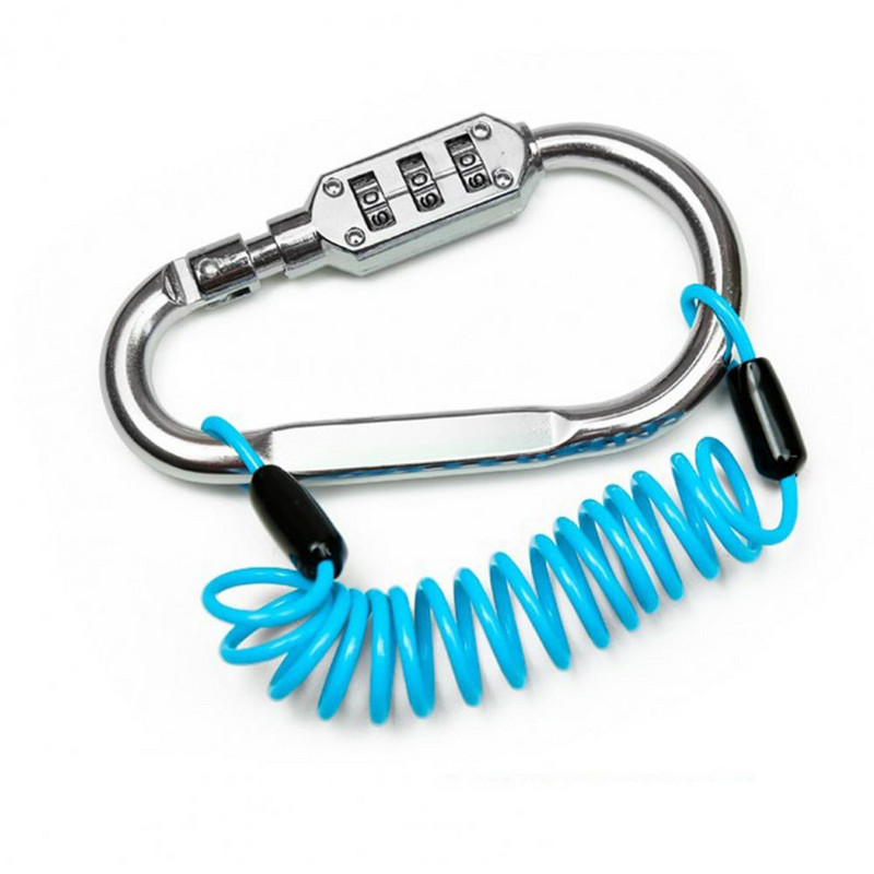 Ilgalaikis dviračio apsaugos nuo vagystės užraktas, korozijai atsparus užraktas, nešiojamasis žygio krepšys, bagažo saugos, karabininis užraktas