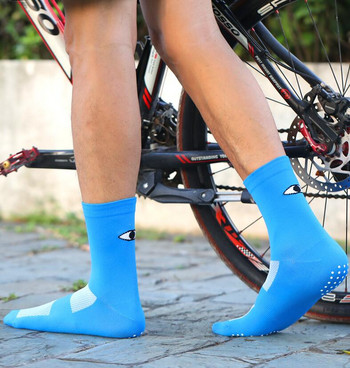2023 Ανδρικές πολύχρωμες κάλτσες ποδηλασίας με μοτίβο ματιών Αντιολισθητικές Γυναικείες αναπνεύσιμες φορετές ποδήλατα Ανδρικές αθλητικές κάλτσες εξωτερικού χώρου Κάλτσες ποδηλάτου