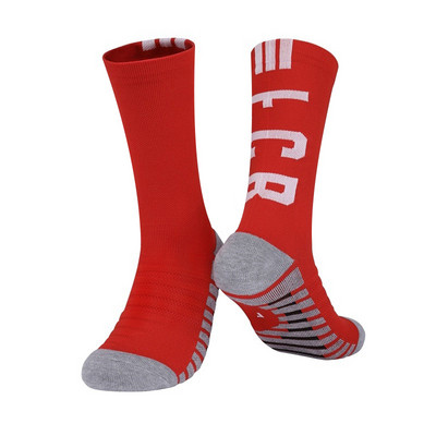 Club Soccer Game Zokni Futball Légáteresztő csőtörülköző Sűrített Professzionális Csúszásmentes Sport Foci Zokni Felnőtteknek Gyerekeknek