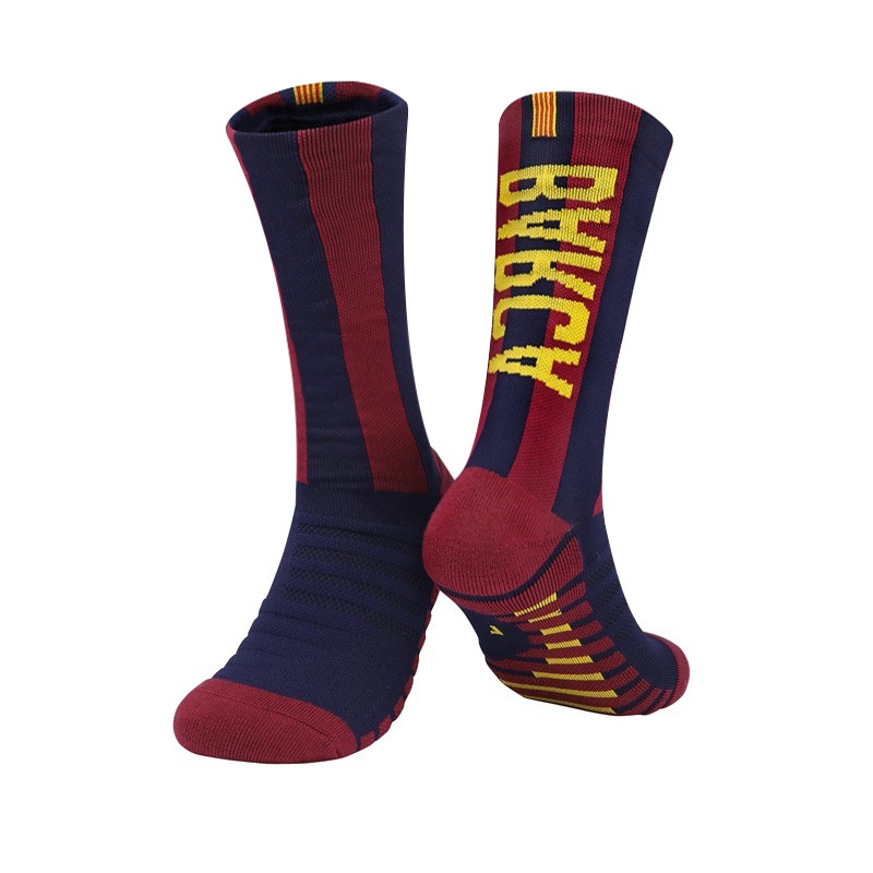 Club Soccer Game Zokni Futball Légáteresztő csőtörülköző Sűrített Professzionális Csúszásmentes Sport Foci Zokni Felnőtteknek Gyerekeknek