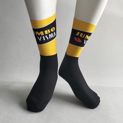 LASER CUT ONE PÁR 2022 INEOS JUMBO VISMA FDJ UAE TEAM Kerékpáros zokni csúszásgátló kerékpárverseny MITI légáteresztő férfiaknak és nőknek