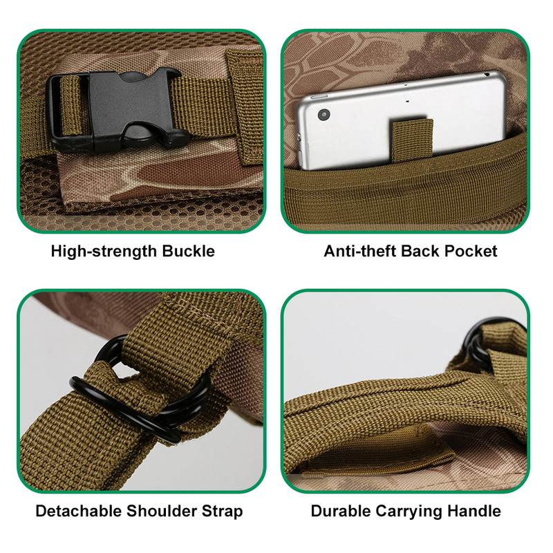 Taktikaline väliseljakott Molle Assault Pack matkamiseks matkamiseks seljakotiks jahiks õlakott Oxfordi riidest sõjaväe seljakotid