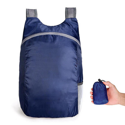 Раница Водоустойчива Сгъваема Фитнес 20L Голяма чанта за багаж Устойчив на разкъсване Контейнер Тренировъчни аксесоари за туризъм Син