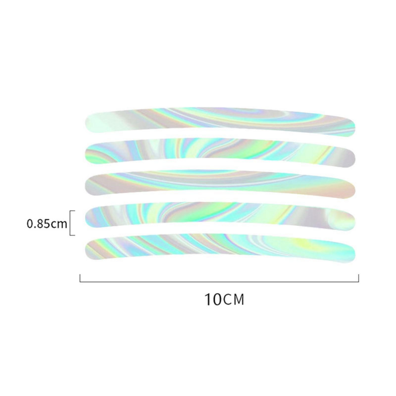 20 vnt. Dviračio automobilio rato stebulės lipdukas su šviesą atspindinčia juostele, skirta važiuoti nakties vairavimo saugai Šviečiantys universalūs lipdukai