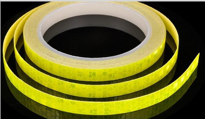 1 см * 8 м Стикери за велосипеди Светлоотразителна лента Флуоресцентни MTB Bike Велосипедни ленти Колоездене MTB Лента за каска Мотоциклет Скутер