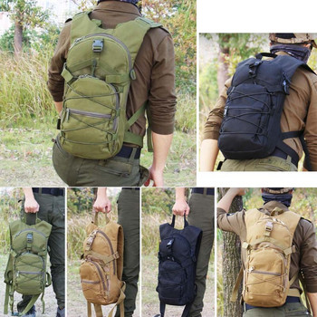 Τσάντα πλάτης 15L Molle Tactical Backpack 800D Oxford Military Hiking Bicycle Backpacks Outdoor Sports Cycling Climbing Camping Bag Army XA568