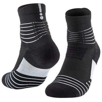 Мъжки чорап за колоездене, дишаща ефективност, компресия, отвеждаща влагата, велосипед, бягане, футбол, баскетбол, спорт на открито, четвърти чорапи