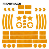 Jalgratta helkurkleebised Luminofoormootorratta MTB jalgrattakiiver Rattavelg Ööohutuse hoiatus PET helkurkile kleebise ruudustik