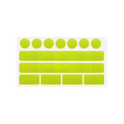 Jalgratta helkurkleebised Luminofoormootorratta MTB jalgrattakiiver Rattavelg Ööohutuse hoiatus PET helkurkile kleebise ruudustik