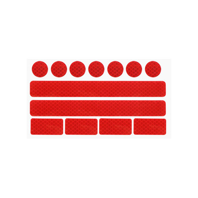 Jalgratta helkurkleebised Luminofoormootorratta MTB jalgrattakiiver Rattavelg Ööohutuse hoiatus PET helkurkile kleebise ruudustik