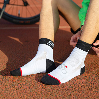 Нехлъзгащи се чорапи за спорт на открито за колоездене Цветни антимирисни чорапи за бягане на глезена Спортни женски мъжки чорапи против хлъзгане