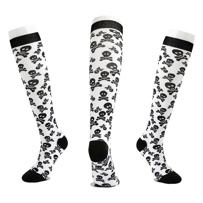 Αποκριάτικη κάλτσα συμπίεσης ενός ζευγαριού κουκουβάγια κολοκυθάκι κρανίο αθλητική κάλτσα Ποδηλασία Γυναίκες Άντρες Κάλτσα πεζοπορίας Αθλητισμός