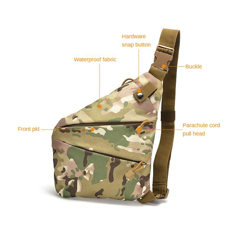 Kohandatud kerge matkaronimise veekindel vargusvastane õlakotid Taktikaline telefonikott Meeste rinnakott