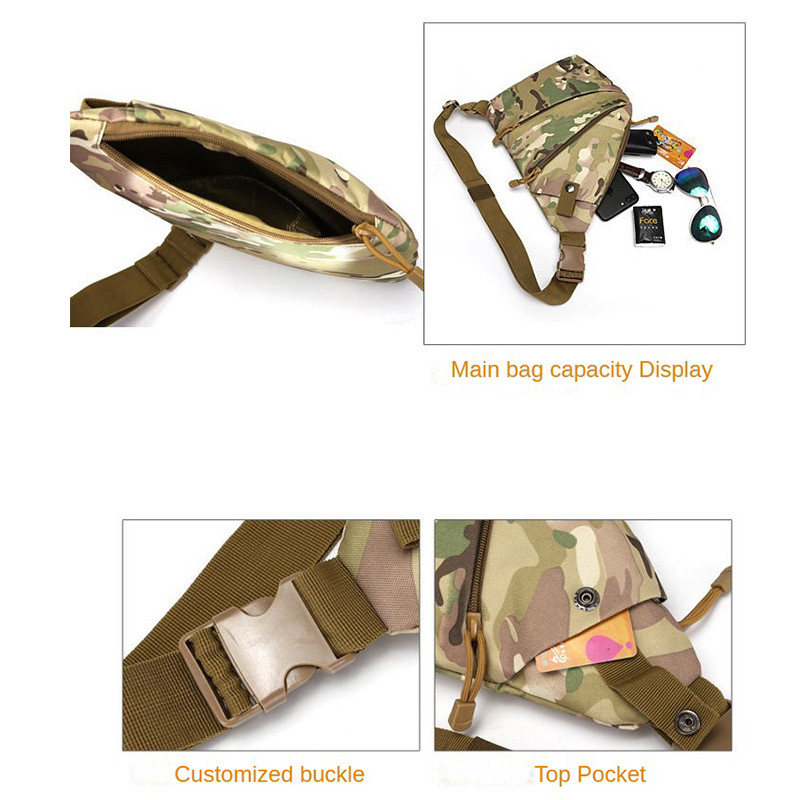 Kohandatud kerge matkaronimise veekindel vargusvastane õlakotid Taktikaline telefonikott Meeste rinnakott