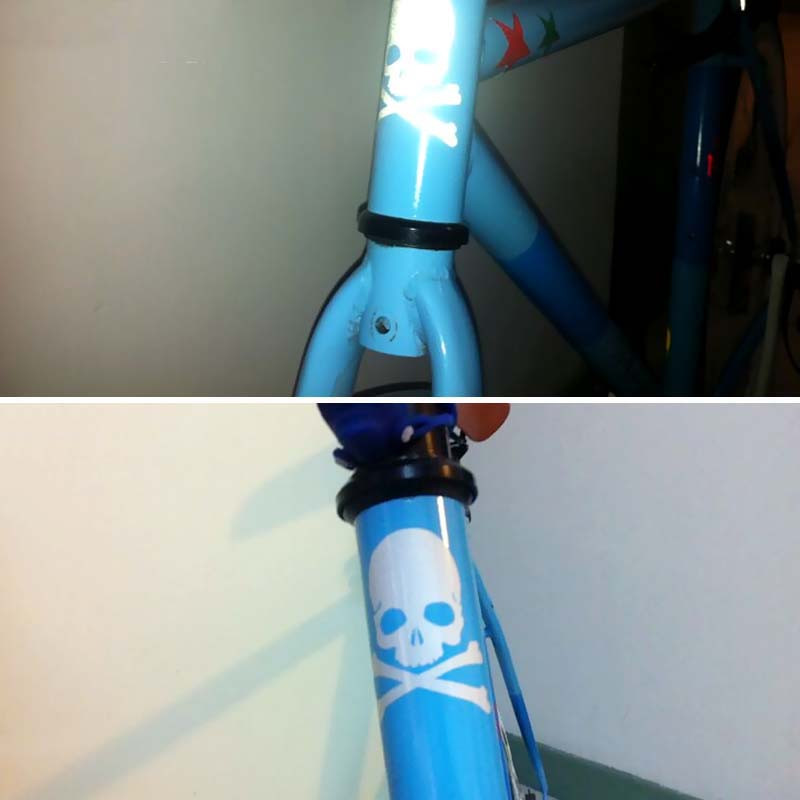 Jalgratta peegeldavad pealuu kleebised Fikseeritud käiguga skeleti kleebised Ohutushoiatus Mägijalgratta tarvikud pegatinas para bicicleta