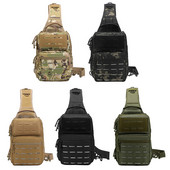 Többfunkciós taktikai válltáska, állítható vállpántos katonai mellkastáska elülső fogantyúval edzésekhez/kerékpározáshoz/túrázáshoz