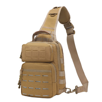 Στρατιωτική τσάντα στήθους με ρυθμιζόμενο ιμάντα ώμου πολλαπλών λειτουργιών Tactical Shoulder Bag με μπροστινή λαβή για προπονήσεις/ποδηλασία/πεζοπορία