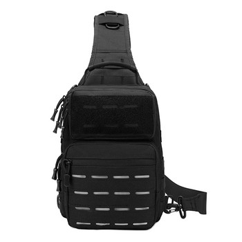 Многофункционална тактическа чанта за през рамо Военна чанта за презрамка с регулируема презрамка с предна дръжка за тренировки/колоездене/туризъм