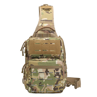 Többfunkciós taktikai válltáska, állítható vállpántos katonai mellkastáska elülső fogantyúval edzésekhez/kerékpározáshoz/túrázáshoz