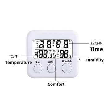 Цифров LCD вътрешен удобен температурен сензор Влагомер Термометър Хигрометър Габарит Термометър за бебешка стая