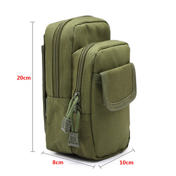 Външни преносими мъжки ловни чанти за съхранение EDC Nylon Molle Waist Pack Utility Sundries Phone Pouch