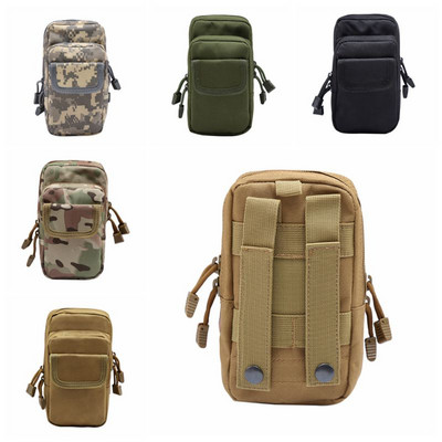 Външни преносими мъжки ловни чанти за съхранение EDC Nylon Molle Waist Pack Utility Sundries Phone Pouch